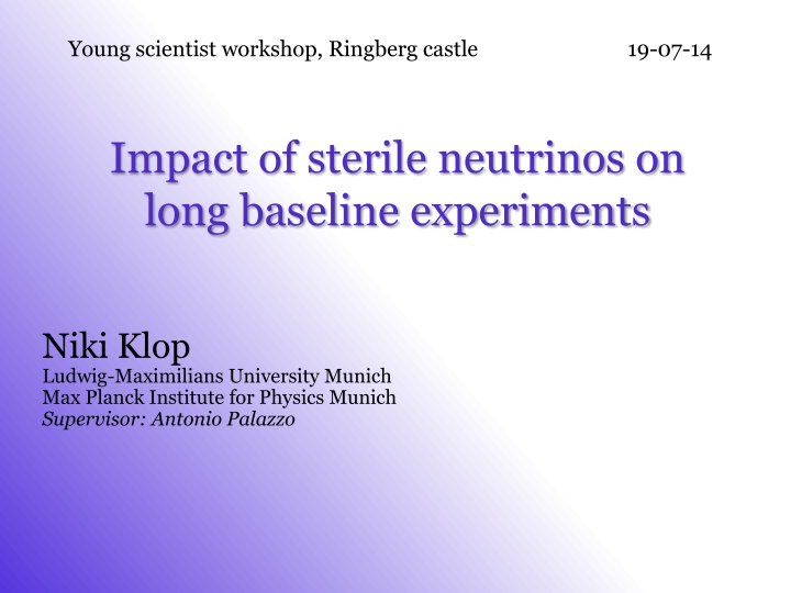 young scientist workshop ringberg castle n.w