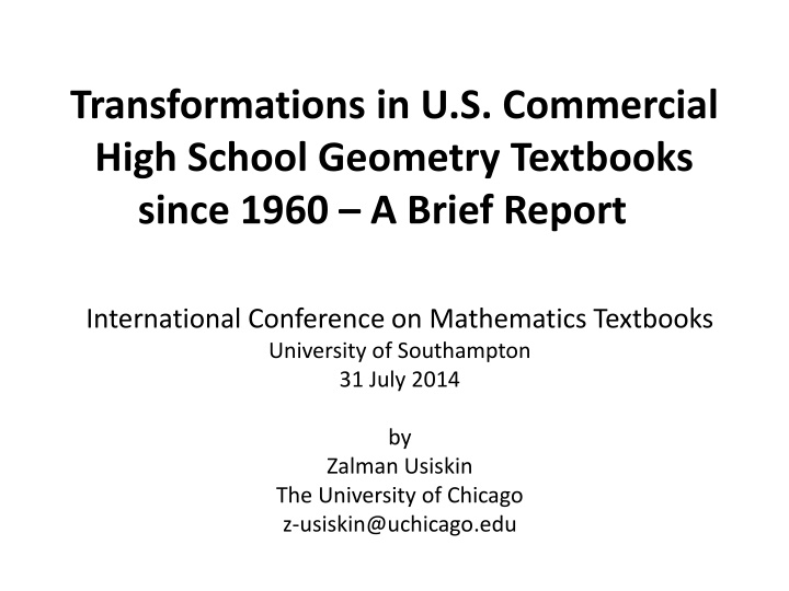 transformations in u s commercial high school n.w