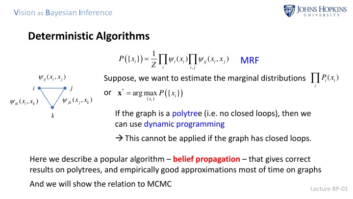 vision as bayesian inference n.w