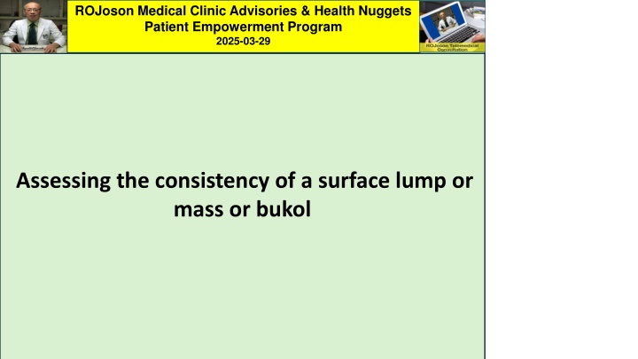 rojoson medical clinic advisories health nuggets n.w