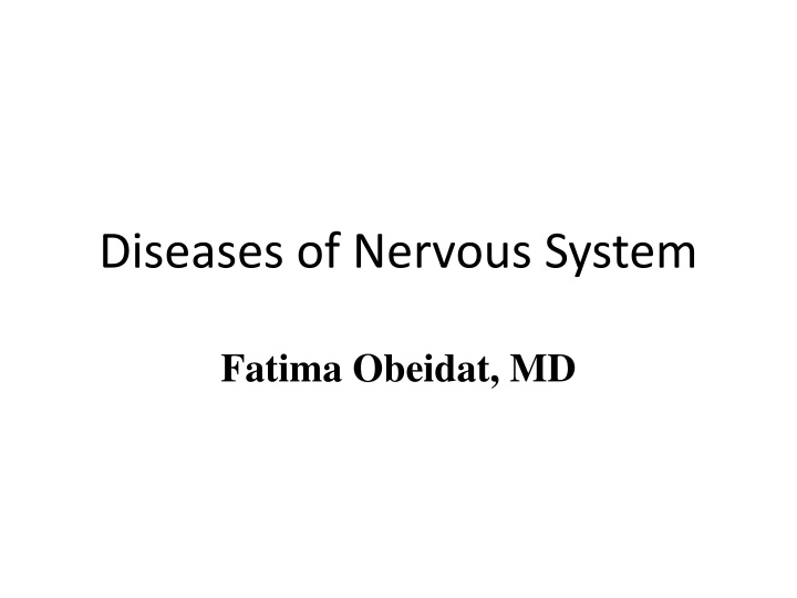 diseases of nervous system n.w