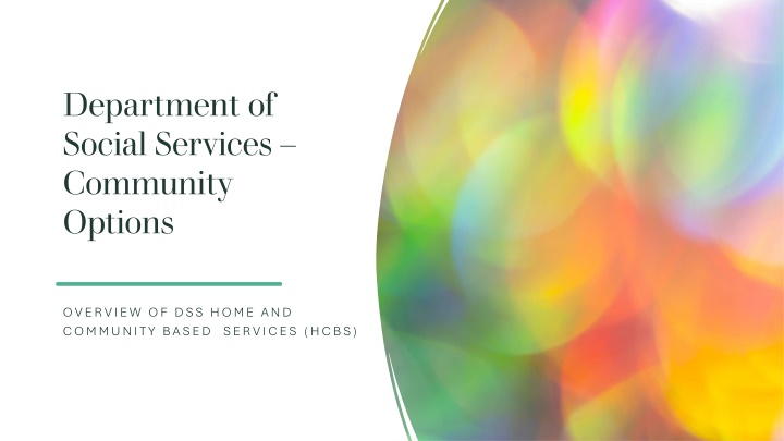 department of social services community options n.w