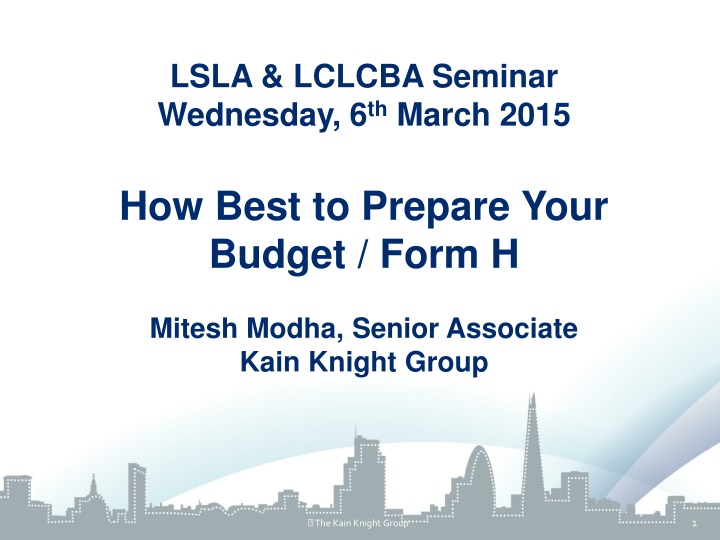 lsla lclcba seminar wednesday 6 th march 2015 n.w