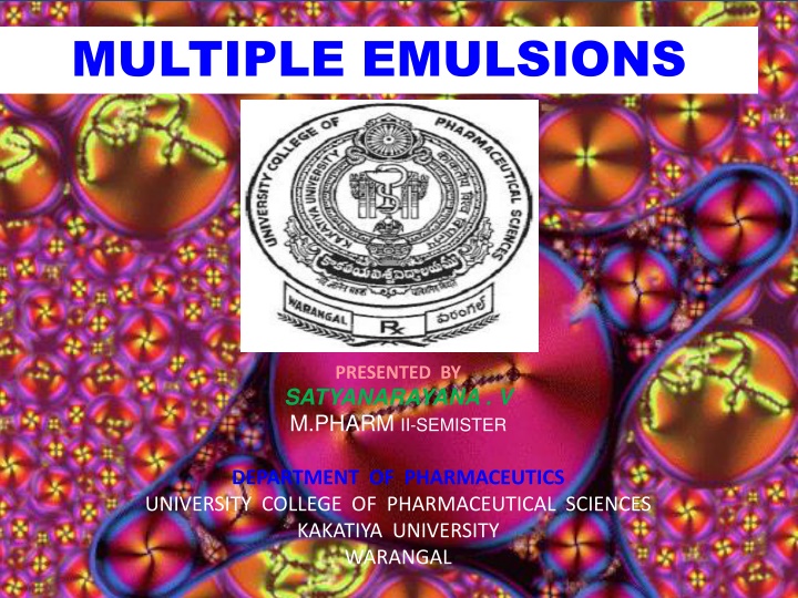multiple emulsions n.w
