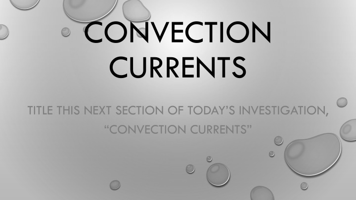 convection currents n.w