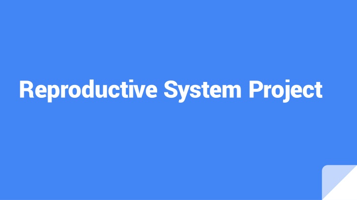 reproductive system project n.w