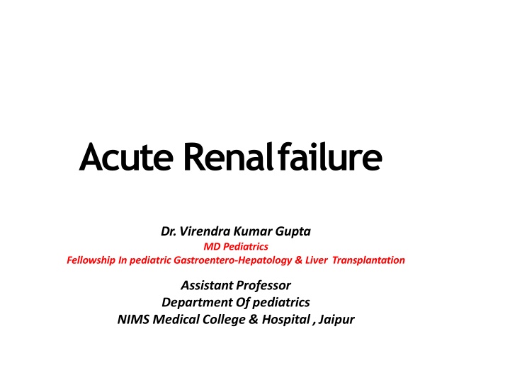 acute renal failure n.w