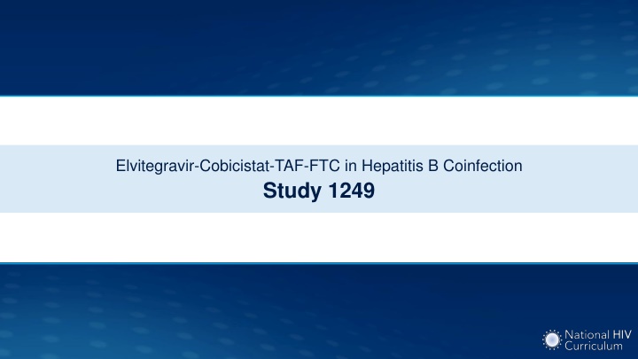 elvitegravir cobicistat taf ftc in hepatitis n.w