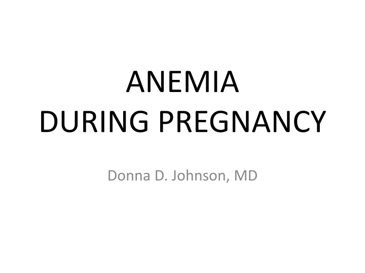 anemia n.w