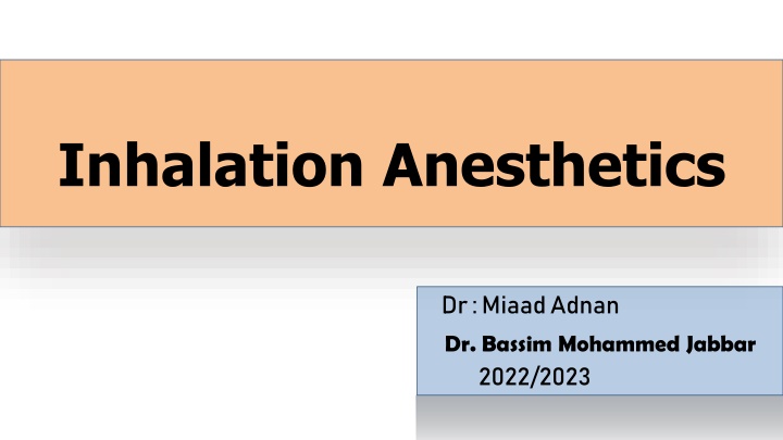 inhalation anesthetics n.w