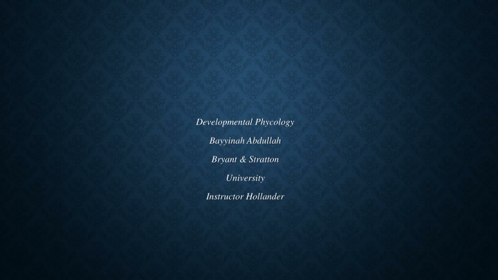 developmental phycology n.w