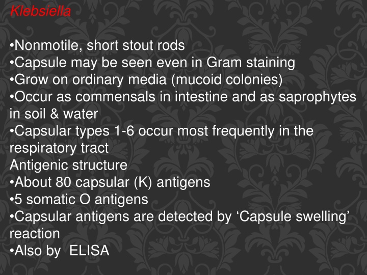 klebsiella n.w