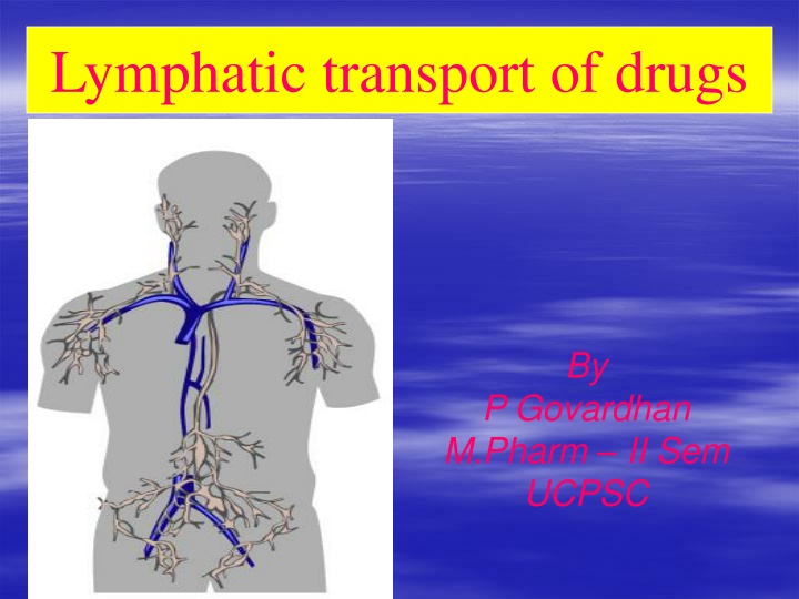 lymphatic transport of drugs n.w