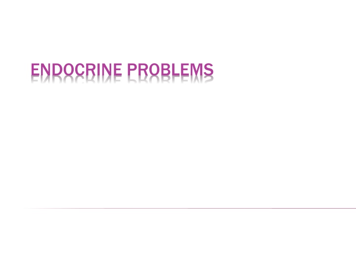 endocrine problems n.w