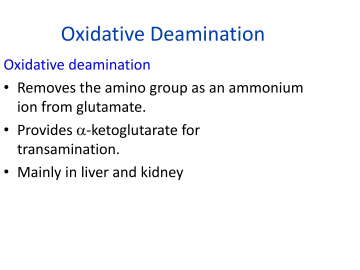 oxidative deamination n.w