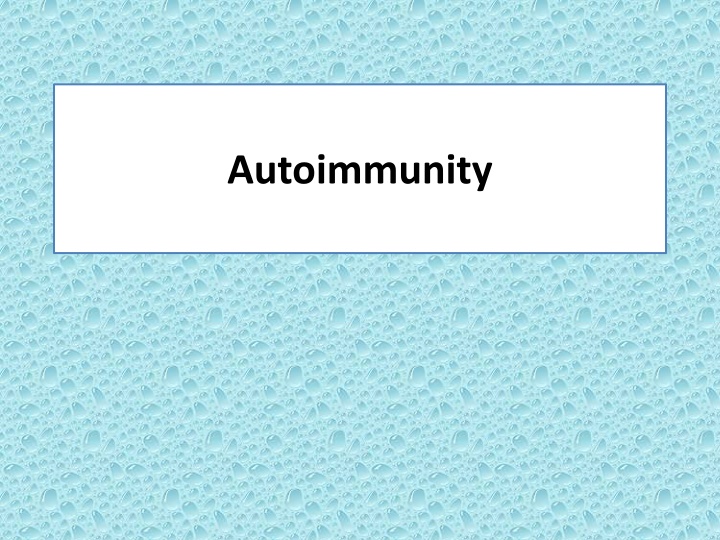autoimmunity n.w
