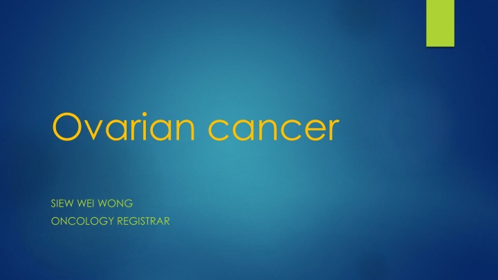 ovarian cancer n.w