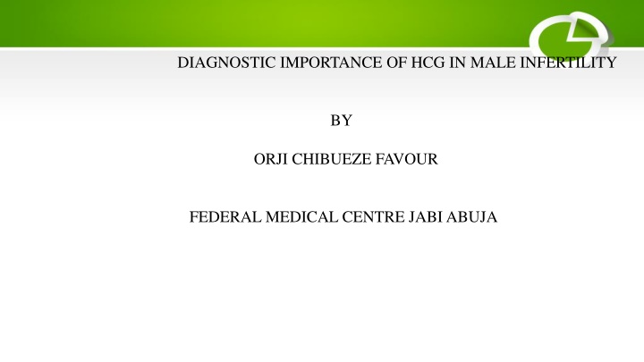 diagnostic importance of hcg in male infertility n.w