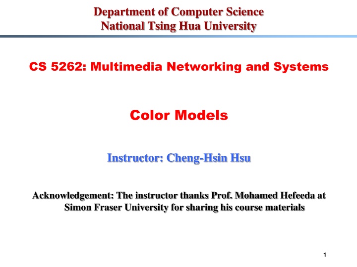 Color Models in Multimedia Systems