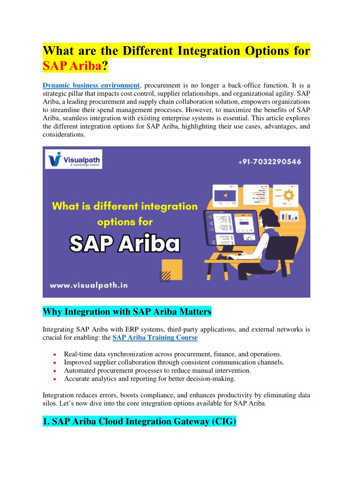 what are the different integration options n.w