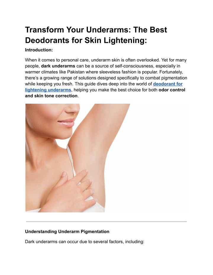transform your underarms the best deodorants n.w