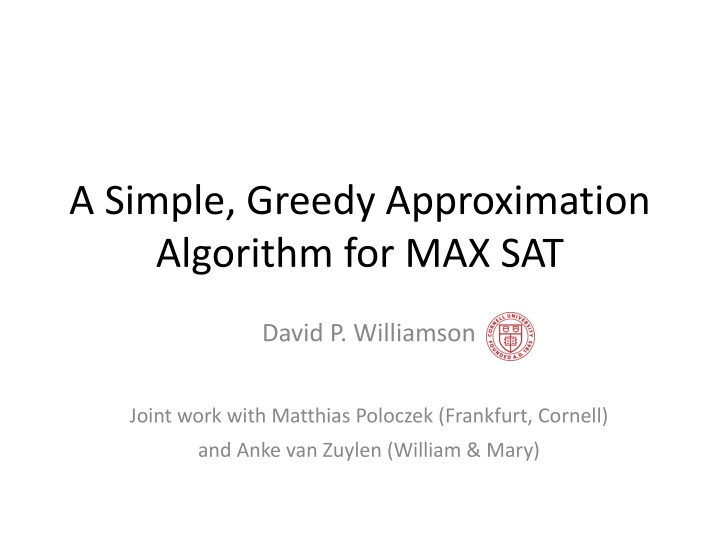 a simple greedy approximation algorithm n.w