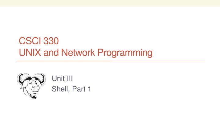 csci 330 unix and network programming n.w