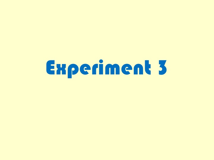 experiment 3 n.w