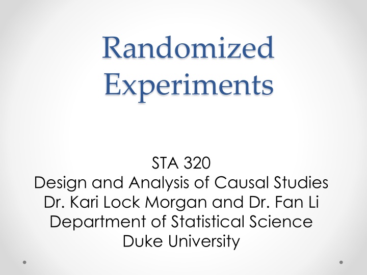randomized experiments n.w