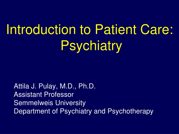 Evolution of Psychiatry: A Historical Journey through Time