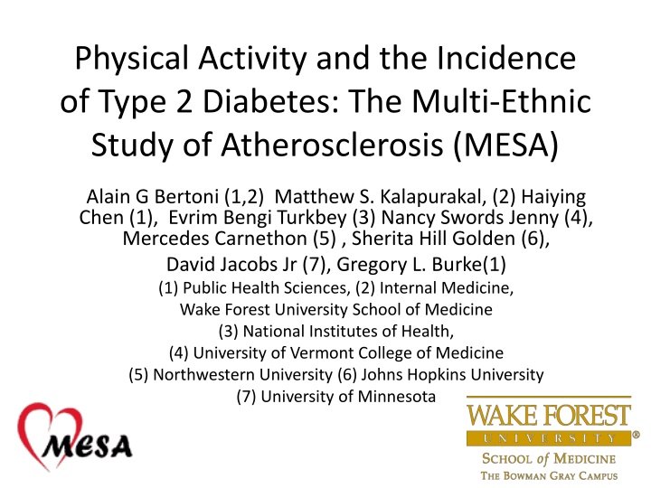 physical activity and the incidence of type n.w