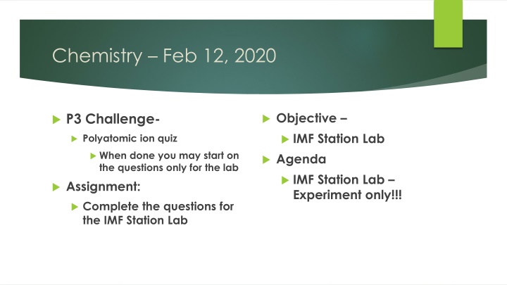 chemistry feb 12 2020 n.w