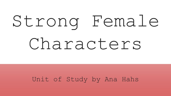strong female characters n.w