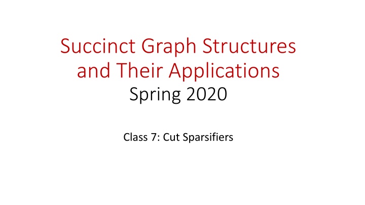 succinct graph structures and their applications n.w