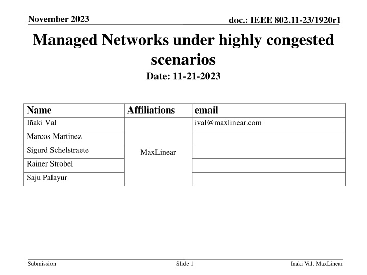 november 2023 managed networks under highly n.w