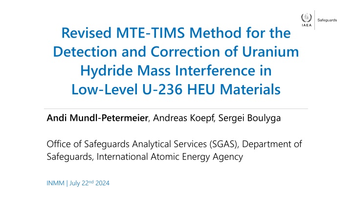 revised mte tims method for the detection n.w