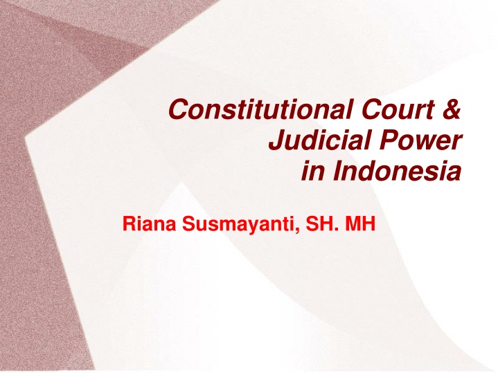 constitutional court judicial power in indonesia n.w