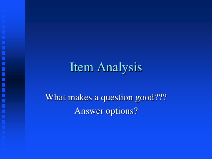 item analysis n.w