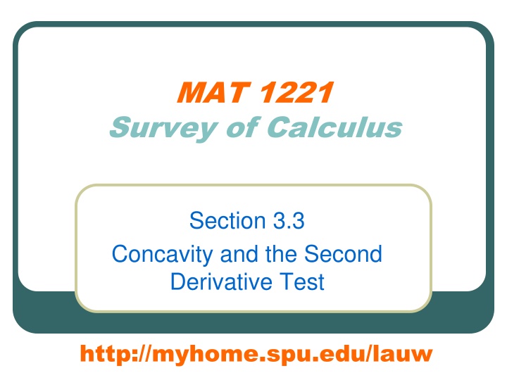 mat 1221 survey of calculus n.w