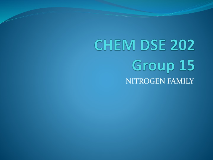 nitrogen family n.w