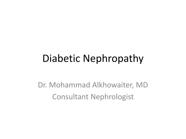 diabetic nephropathy n.w