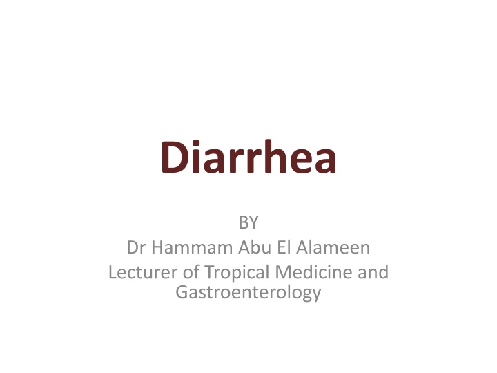 diarrhea n.w