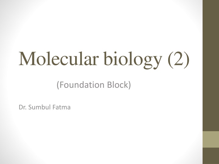 molecular biology 2 n.w