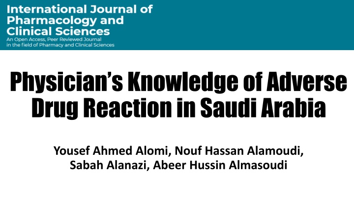 physician s knowledge of adverse drug reaction n.w