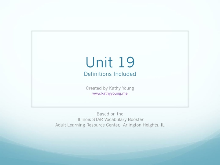 unit 19 definitions included n.w