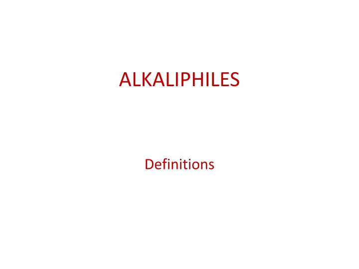 alkaliphiles n.w