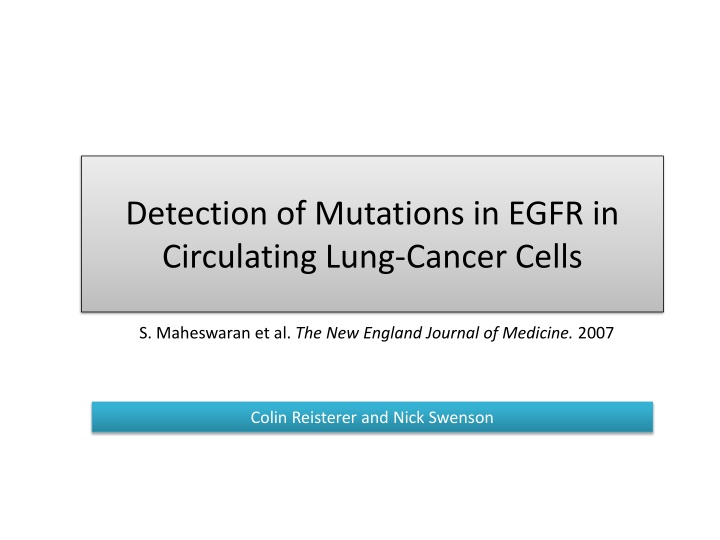 detection of mutations in egfr in circulating n.w