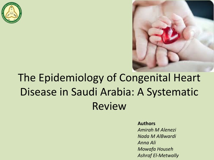 the epidemiology of congenital heart disease n.w