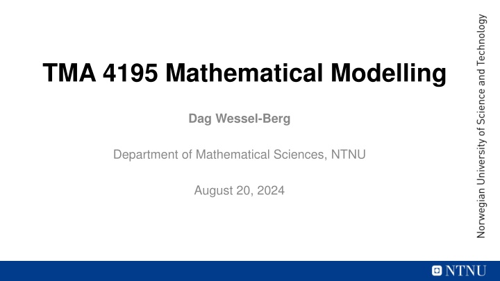 tma 4195 mathematical modelling n.w