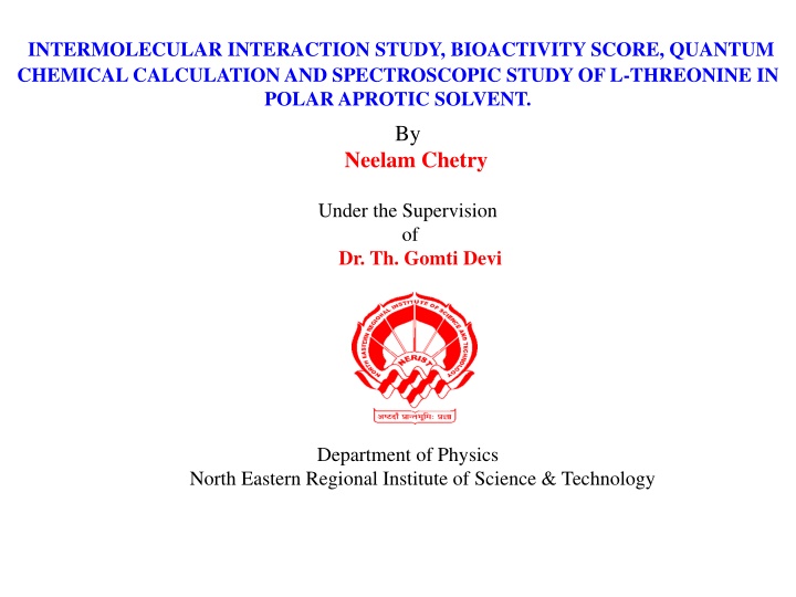intermolecular interaction study bioactivity n.w